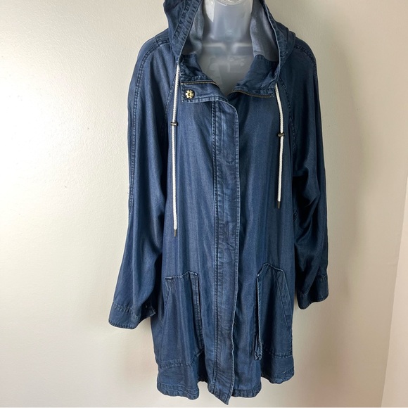 Isaac Mizrahi Blue Utility Jacket - Picture 5 of 12